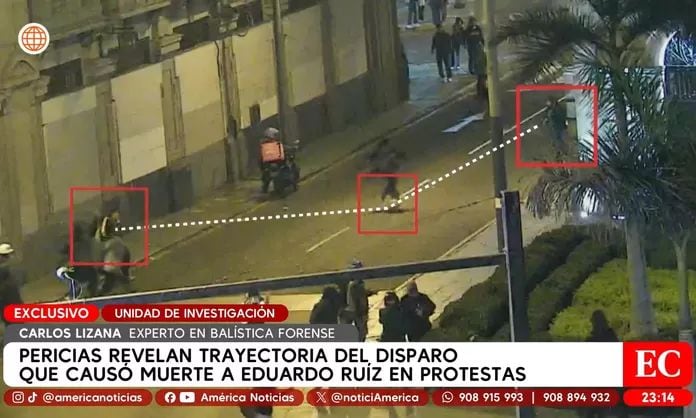 Pericias revelan trayectoria del disparo que causó muerte de Eduardo Ruíz en protestas. Foto: América noticias
