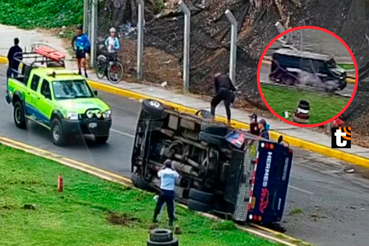 Un muerto y un herido tras volcadura de vehículo de transporte de caudales en la Costa Verde
