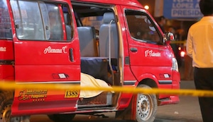 Una bestia mató a tres en combi