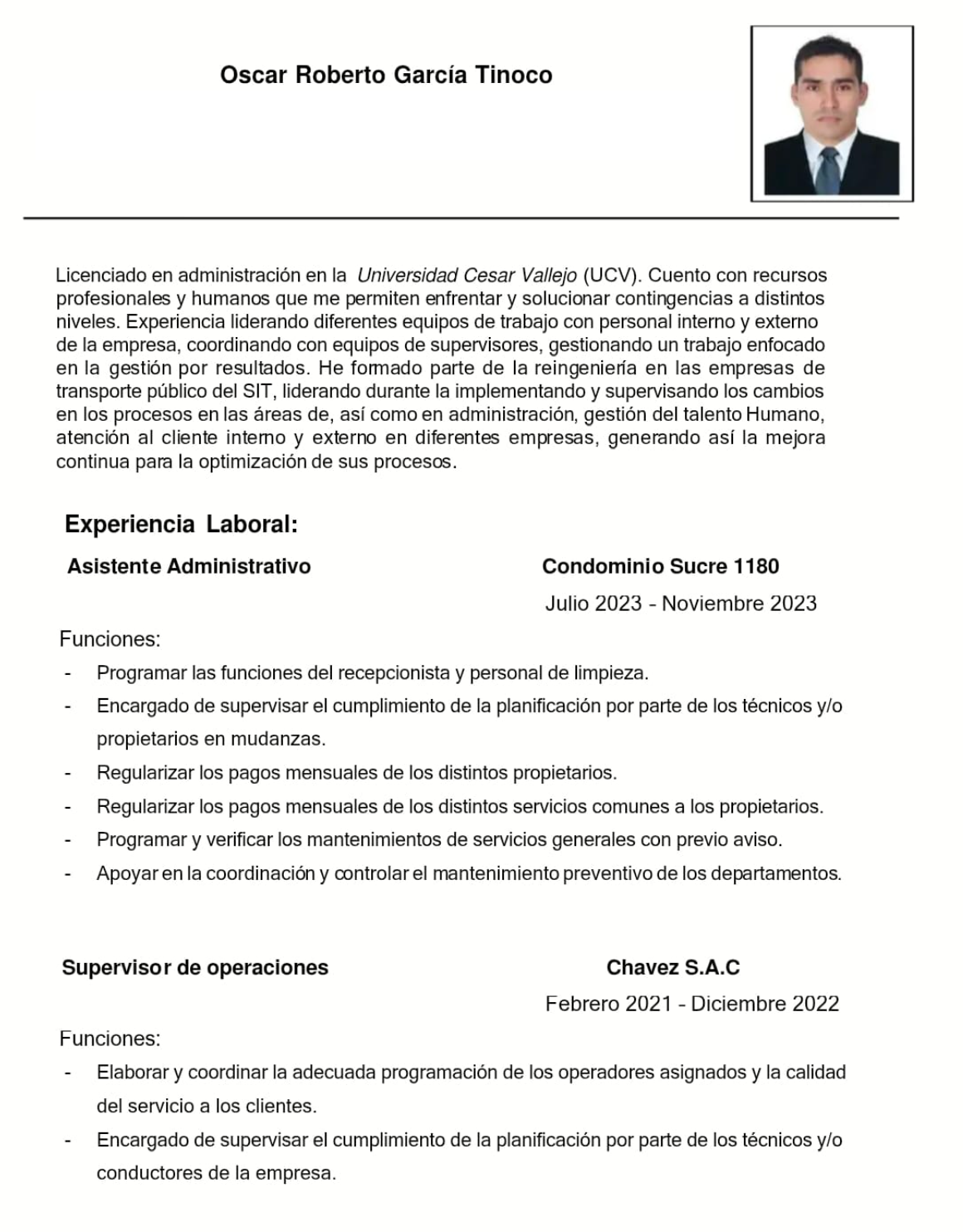 Desde Renovación Popular se mostró a El Comercio la hoja de vida que presentó Óscar Garcia Tinoco para afiliarse al partido. Garcia Tinoco hoy es señalado como parte de la red de 'El Monstruo'.
