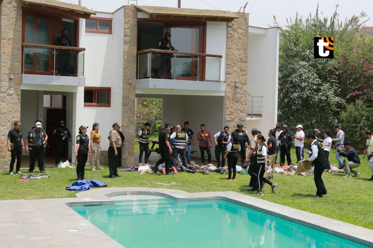 Al menos 30 personas son detenidas en Pachacamac. Foto: GEC.