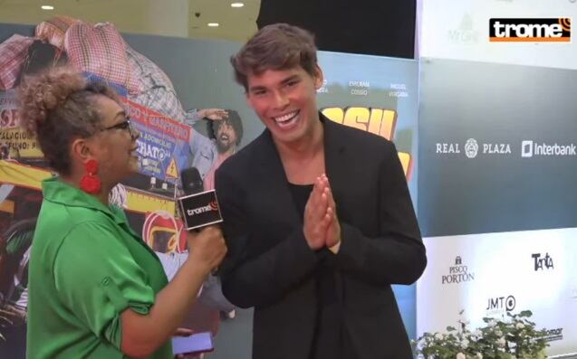 El cantante Pascal en la alfombra roja de ‘¡Asu mare! Los amigos’. (Foto: Trome).