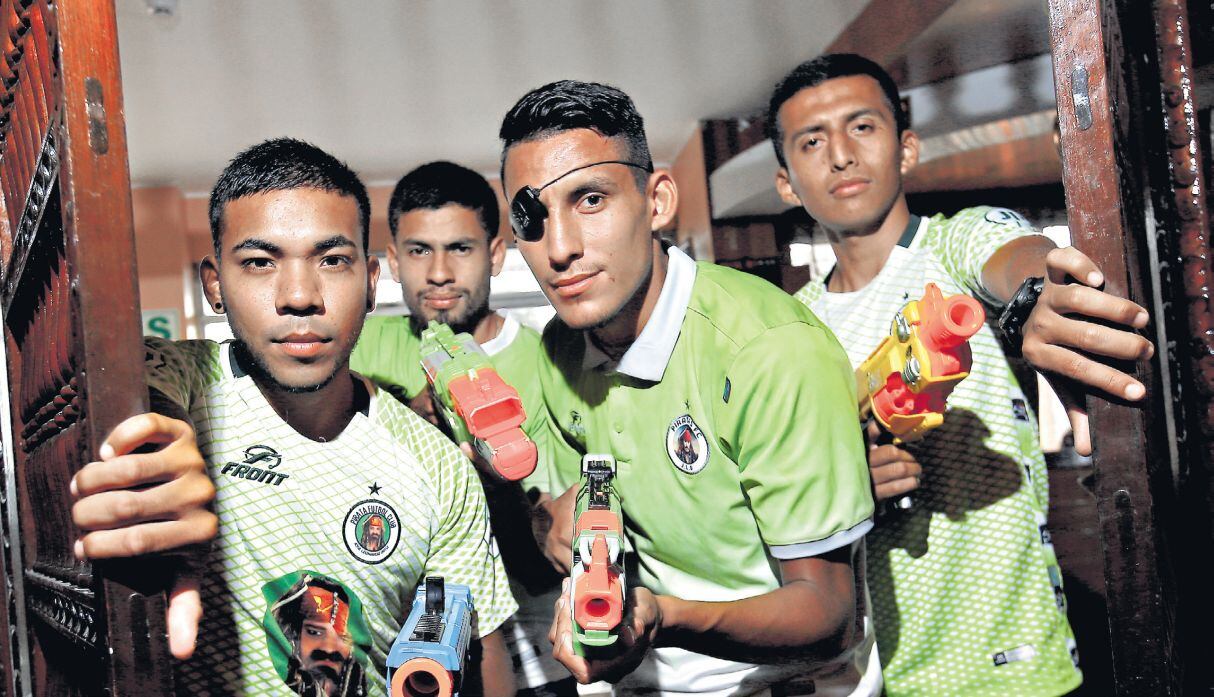 Darwin Damián, Angello Mendoza, Alex Valera y Harón Hoyos, los cuatro 'Ases' del Pirata. (Foto: Francisco Neyra)