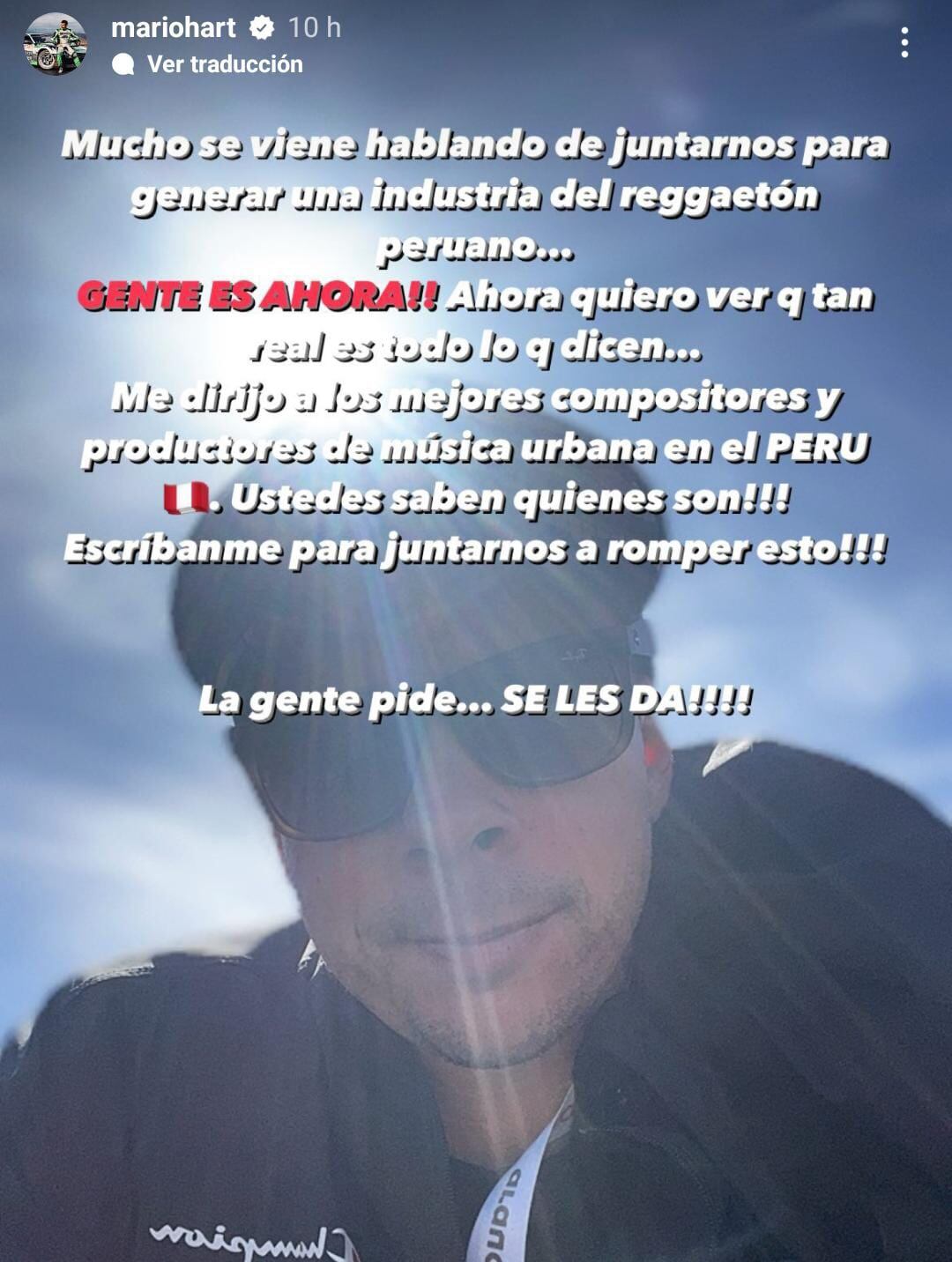 Mario Hart anuncia su regreso a la música. Foto: Instagram