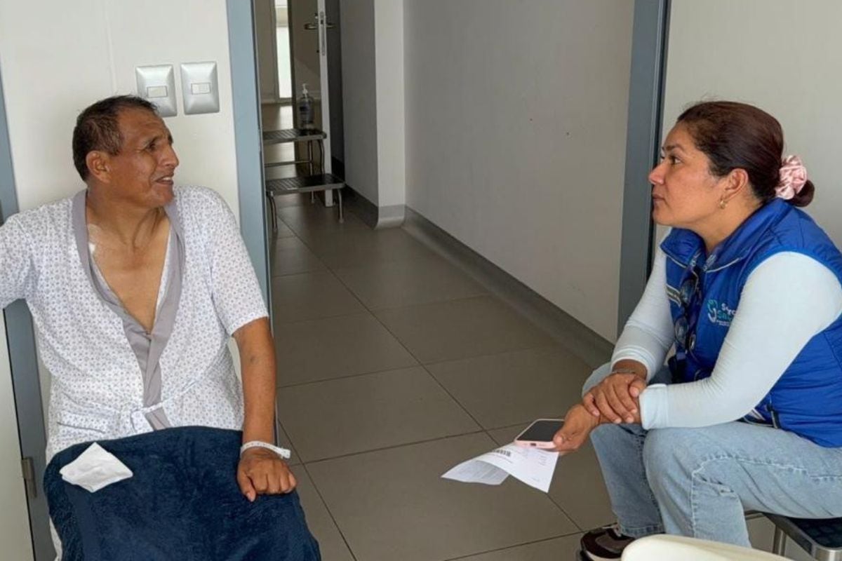 El policía se encuentra muy agradecido con el Seguro Saludpol por el acompañamiento. Foto: Difusión