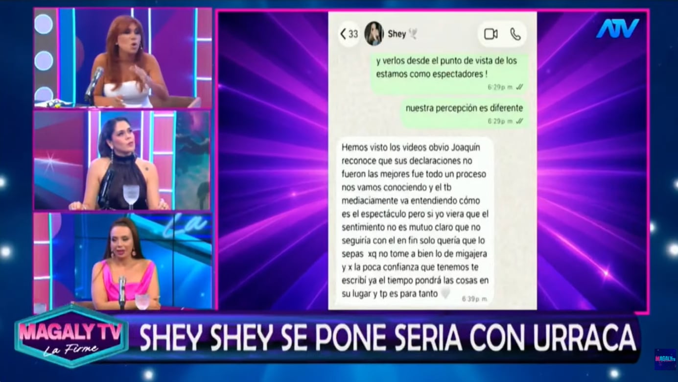 Sheyla Rojas le escribió a Magaly porque le dijo "migajera".