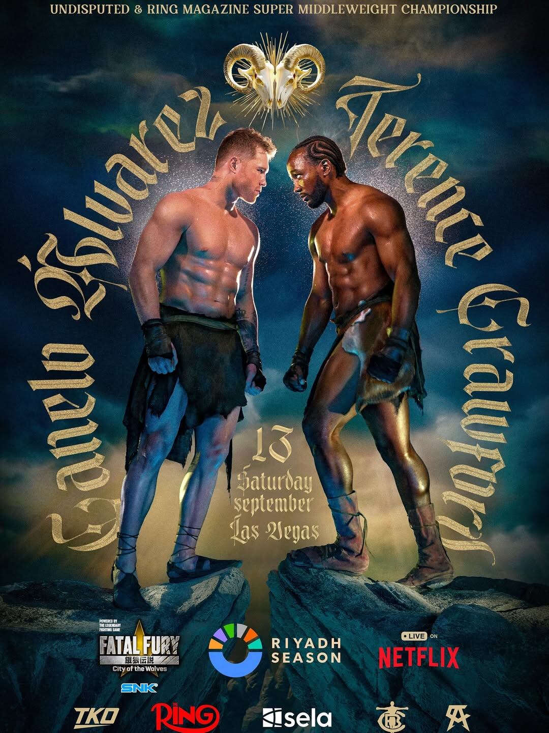 Canelo Álvarez y Terence Crawford. (Zuffra Boxing)