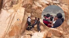 ¡Horas de desesperación en Trujillo! Rescatan finalmente a cuatro jóvenes atrapados en el peligroso cerro Chiputur