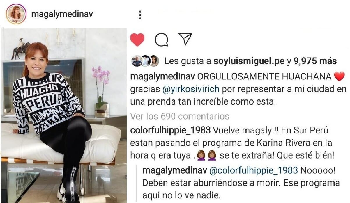 La popular ‘Urraca’ fiel a su estilo le contestó: “¡Nooooo! Deben estar aburriéndose a morir. Ese programa aquí no lo ve nadie”.