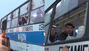Paro nacional de transporte: Rompen lunas de buses que no se sumaron a la paralización de transportistas