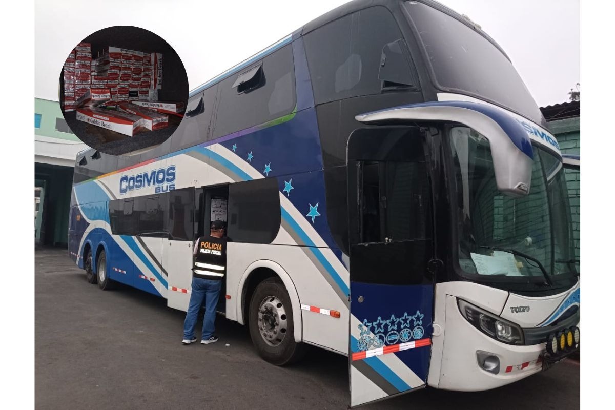 Bus interprovincial estaba lleno de cigarrillos ilegales.