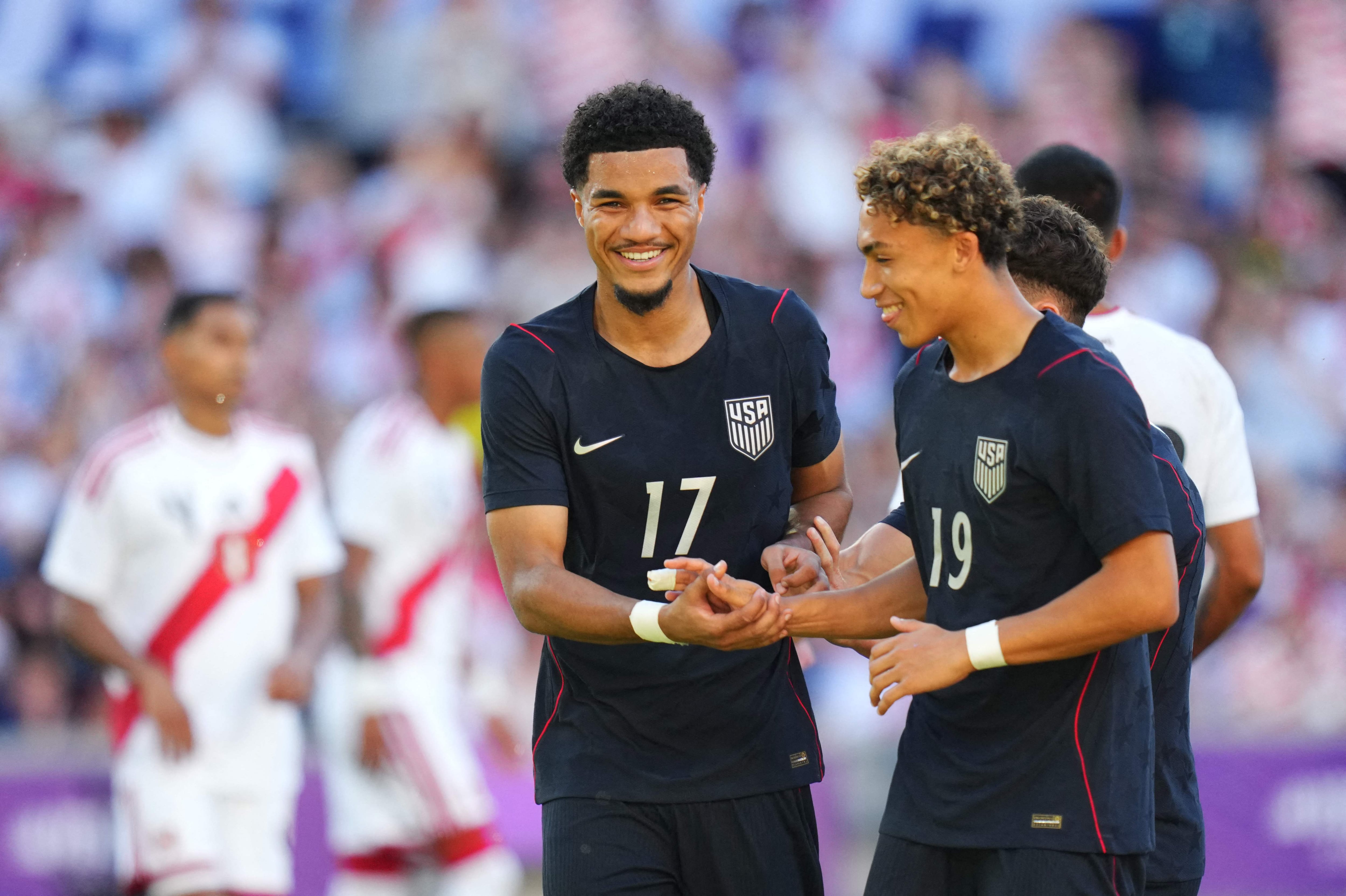 Estados Unidos supera a Perú en Orlando. (Photo by Rich Storry / GETTY IMAGES NORTH AMERICA / Getty Images via AFP)