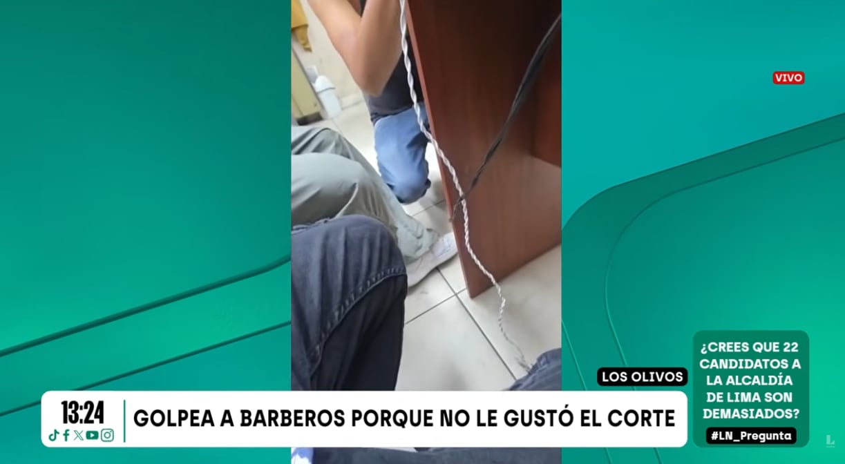 En la Comisaría Sol de Oro, el sujeto pidió perdón al barbero de rodillas por golpearlo. Fue puesto el libertad.