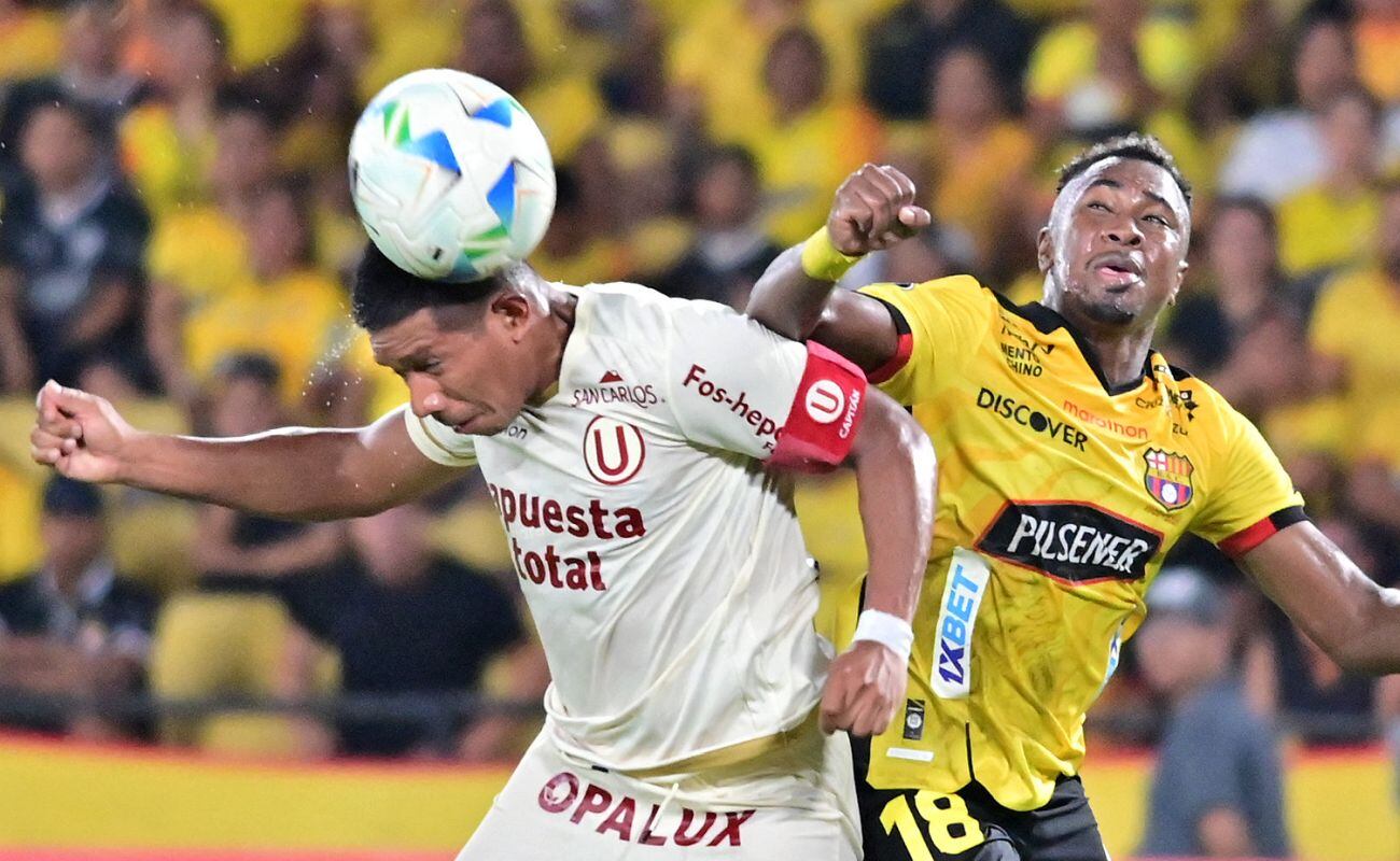 Edison Flores anotó su primer gol en la Copa Libertadores 2025. Fue ante Barcelona SC en Guayaquil. (Foto: AFP)