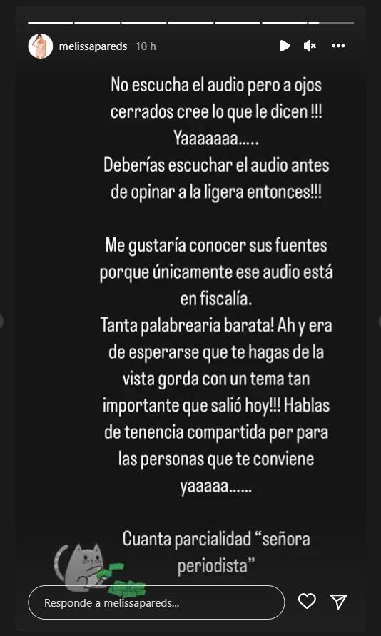 (Foto: Instagram @melissapareds)