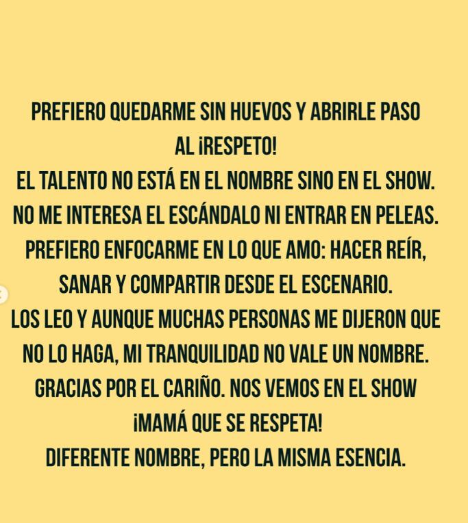Yiddá Eslava lanza comunicado tras bronca con 'La Pánfila'.