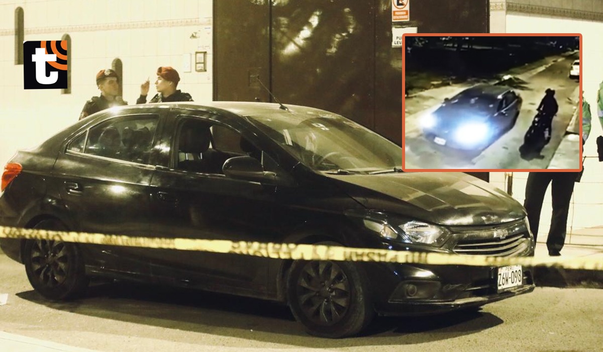 Las cámaras captaron el momento en que uno de los atacantes le disparó directamente dentro de la unidad, mientras otro cómplice aguardaba en una motocicleta.