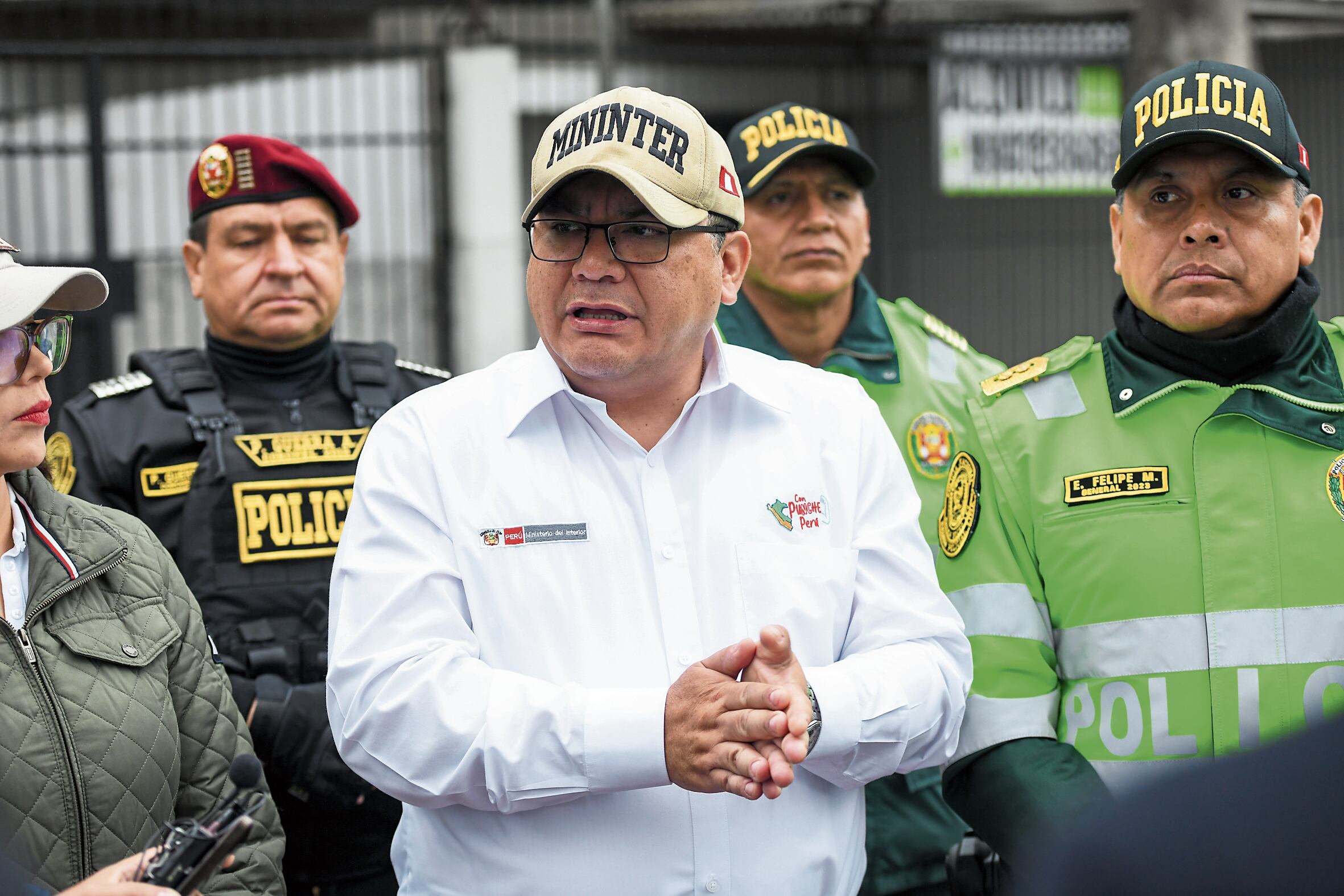 El titular del Interior, Juan José Santiváñez,