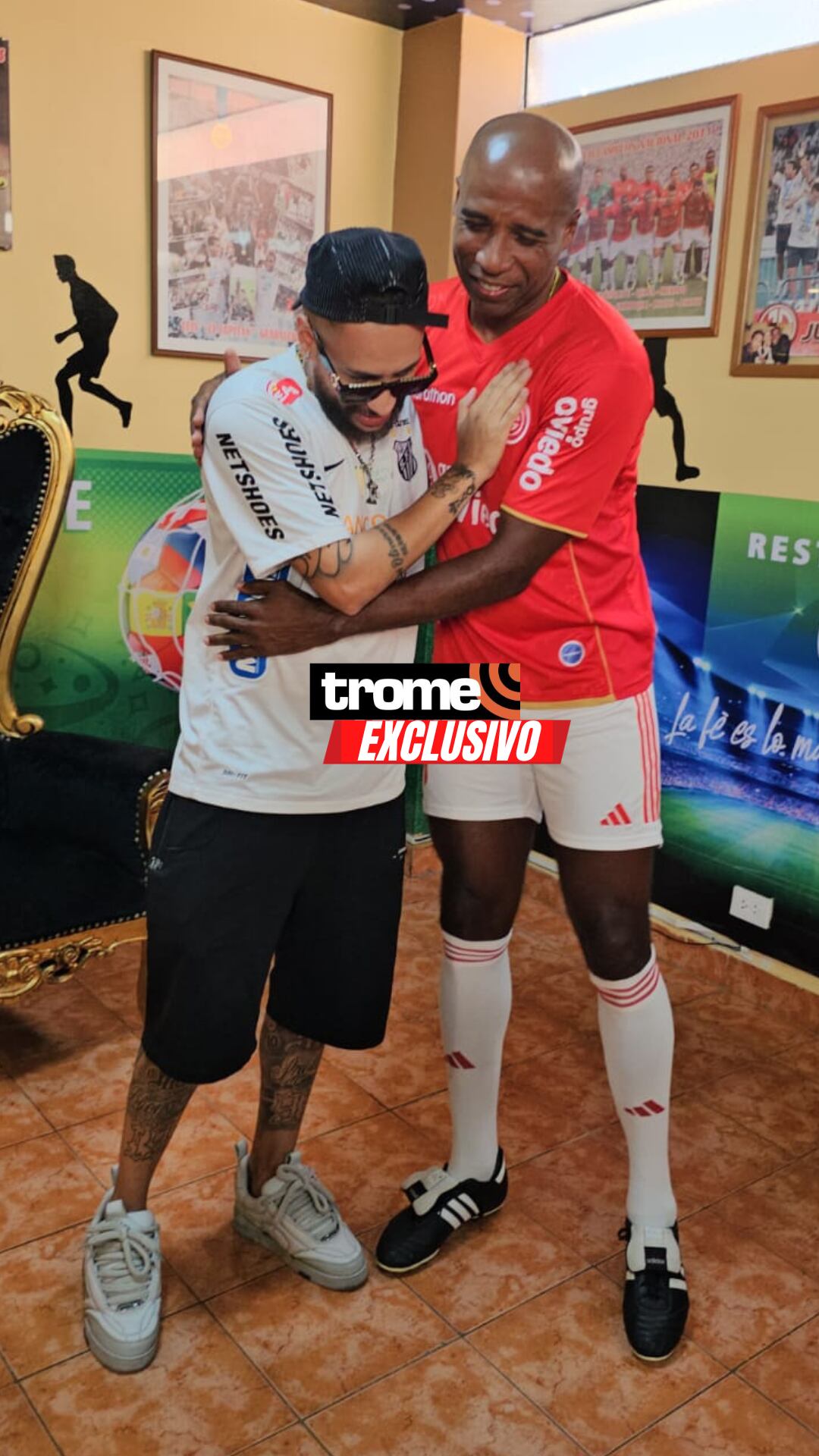 Cuto Guadalupe se reencontró con ‘Neymar’: Así recordaron el día que le sacó ‘el matamoscas’