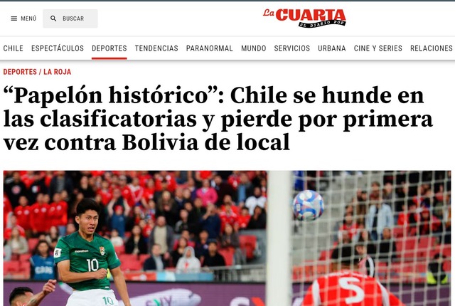 Los diarios chilenos criticaron duramente a Ricardo Gareca tras la histórica derrota en casa ante Bolivia.