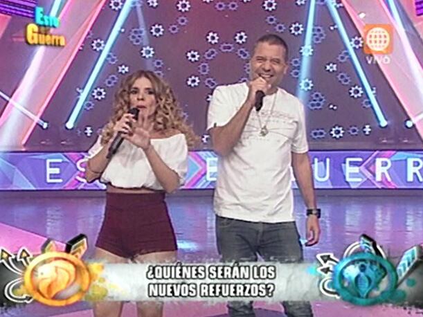 Mathías Brivio vaciló a Johanna San Miguel en Esto es guerra. (Foto: Captura América TV)