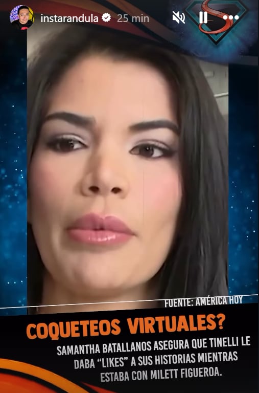 Samantha Batallanos cuenta que Marcelo Tinelli le dio 'Likes' y 'Follow'.