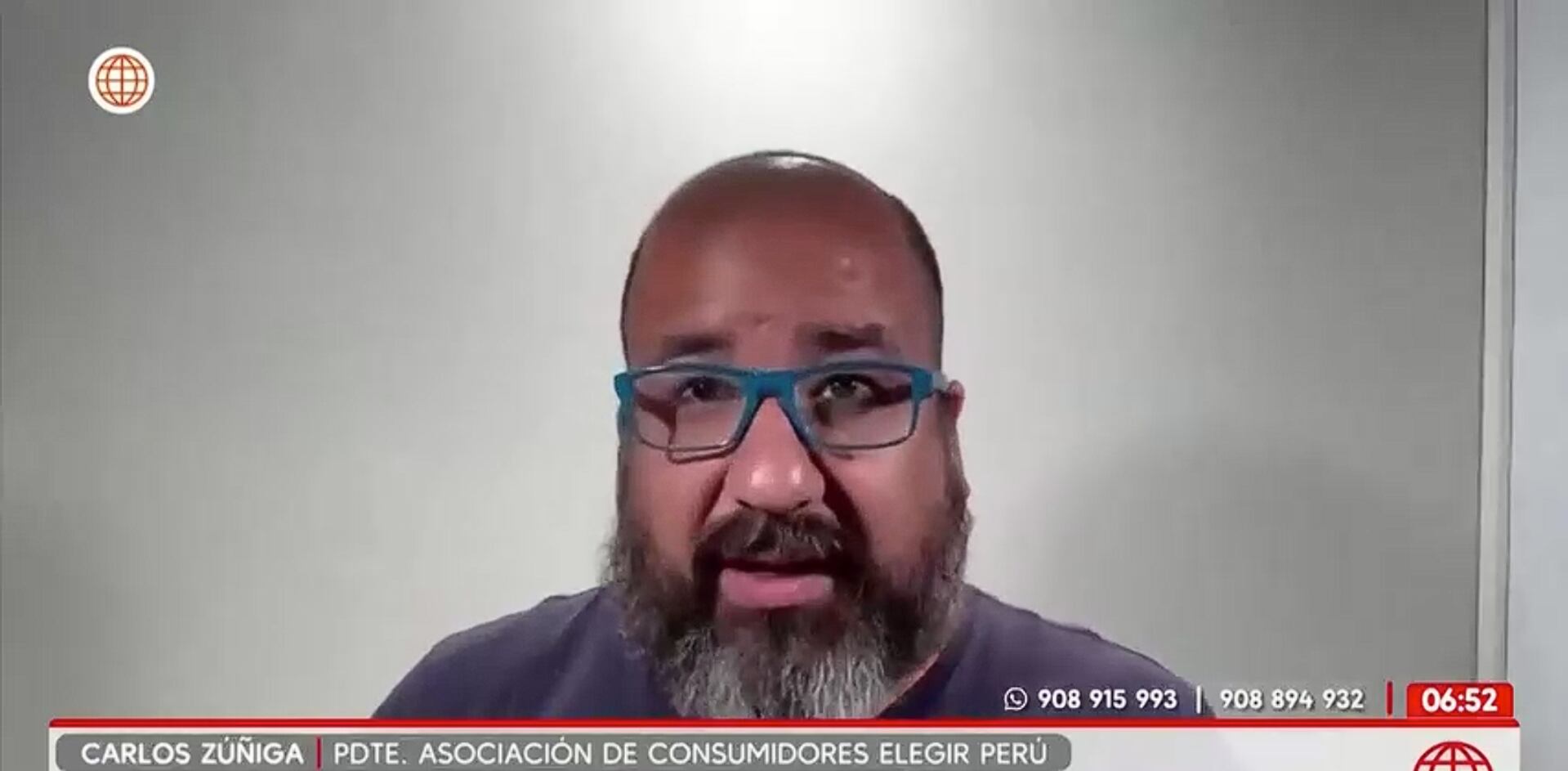 Representante brinda detalles de los cambios en el servicio de agua. (Fuente: América TV)