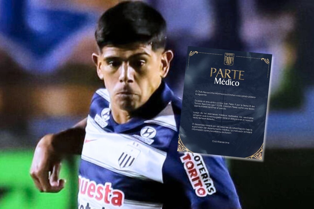 Alianza Lima confirmó lesión de Esteban Pavez (Foto: GEC)