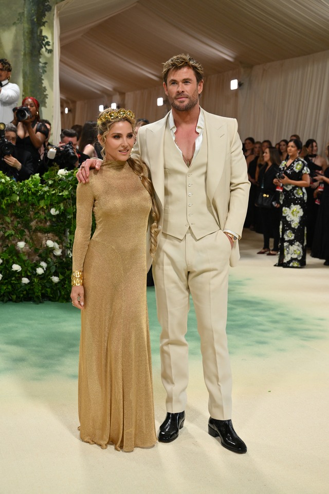 MET Gala 2024: Chris Hemsworth y Elsa Pataky (Foto: Angela Weiss / AFP)