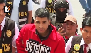 Sospechoso de asesinar a policía en Barrios Altos es trasladado a Lima: llegó con grilletes en pies y manos desde Tumbes