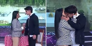 Onelia Molina y Kevin Díaz se besan en pleno reto de “Esto es guerra”