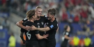 Erling Haaland tiene la misma cantidad de goles que Kylian Mbappe en el Mundial 2026. (AP Photo/Steve Luciano)