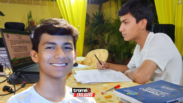 Alejandro Almerí, talentoso adolescente que logró uno de los máximos puntajes en admisión San Marcos y se ubicó entre primeros puestos para Medicina. (Entrevista y foto composición: Isabel Medina / Trome).