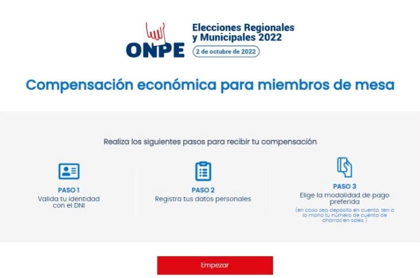 Debes ingresar a la plataforma de la ONPE e ingresar tus datos (Foto: ONPE)