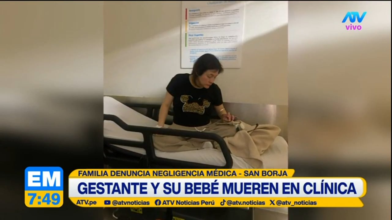 Gestante y su bebé fallecieron. Su pareja denuncia negligencia. Foto: ATV