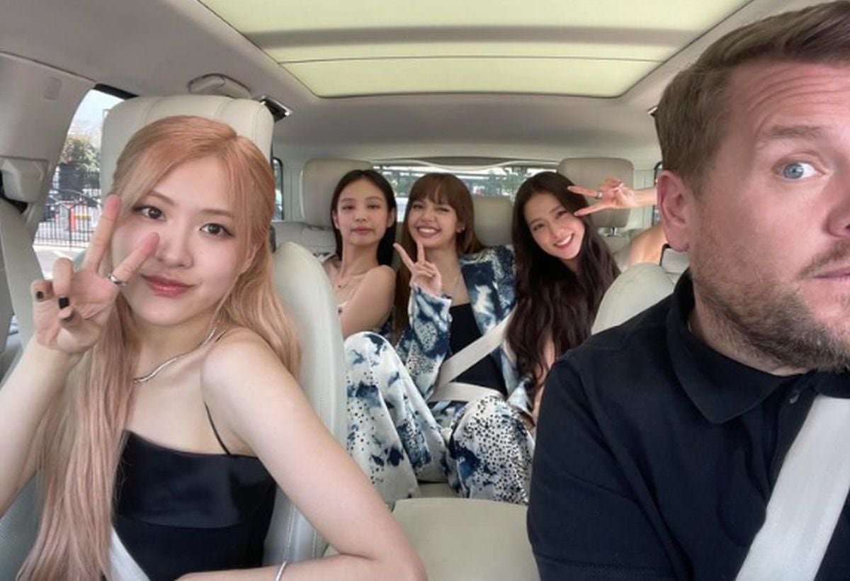 BLACKPINK y James Corden cantaron juntos en el Carpool Karaoke de 'The Late Late Show'. (Foto: @j_corden / Instagram)