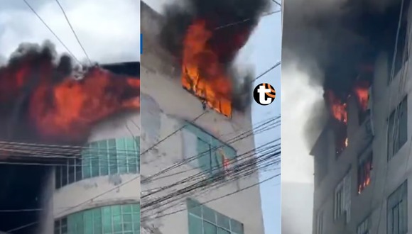 Incendio de grandes proporciones consume galería en el Centro de Lima
