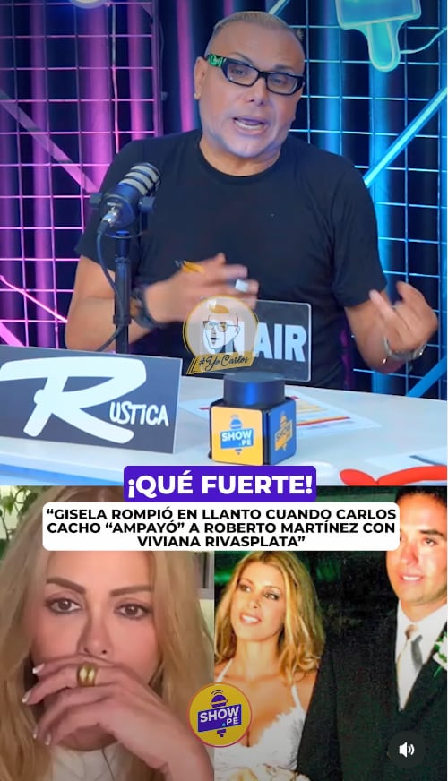 Carlos Cacho cuenta que Gisela Valcárcel sufrió mucho cuando le dijo que vio a Roberto Martínez con Viviana Rivasplata en el cine.