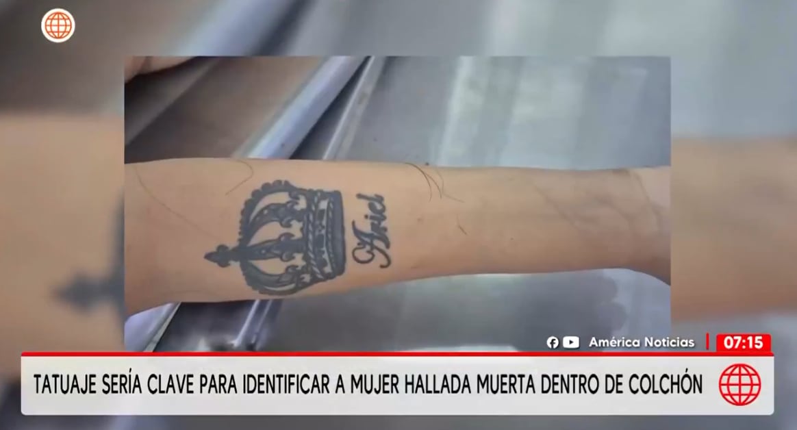Policía revela tatuaje de mujer hallada sin vida dentro de un colchón en San Martín de Porres.