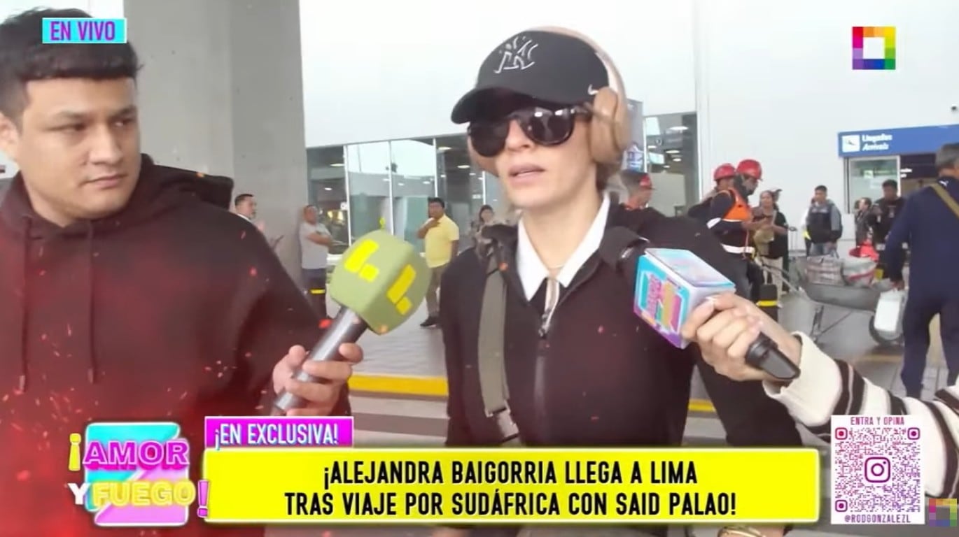 Alejandra fue abordada por las cámaras de 'Amor y fuego'.