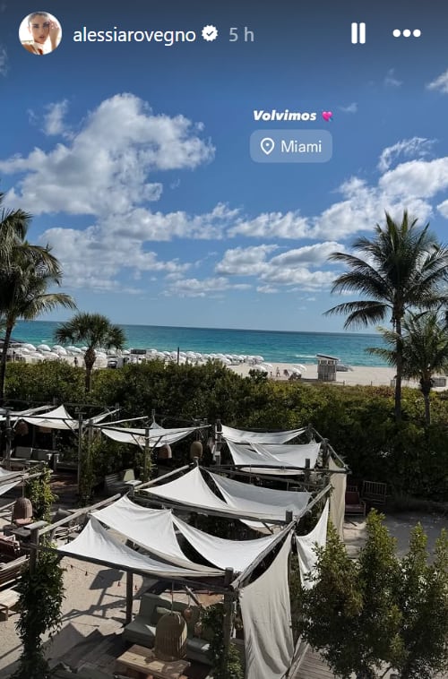 Alessia Rovegno está en Miami, mientras su expareja Hugo García e Isabella Ladera anuncian que serán papás.
