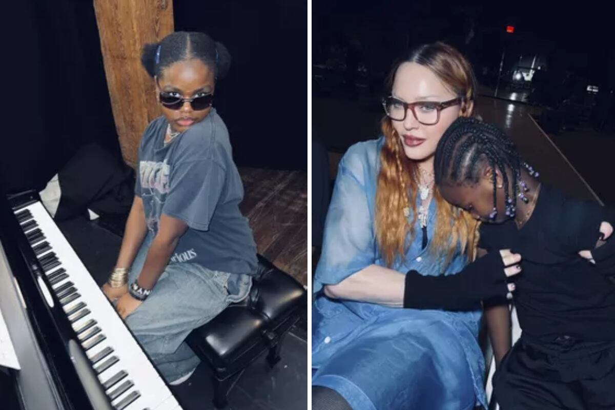 Madonna compartió con sus seguidores de Instagram un tierno momento en los ensayos, al lado de sus hijos. (Foto: @madonna)