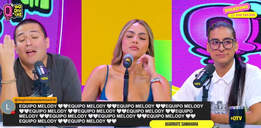 Melody Cortez, 'prima' de Samahara Lobatón, en Q' Bochinche