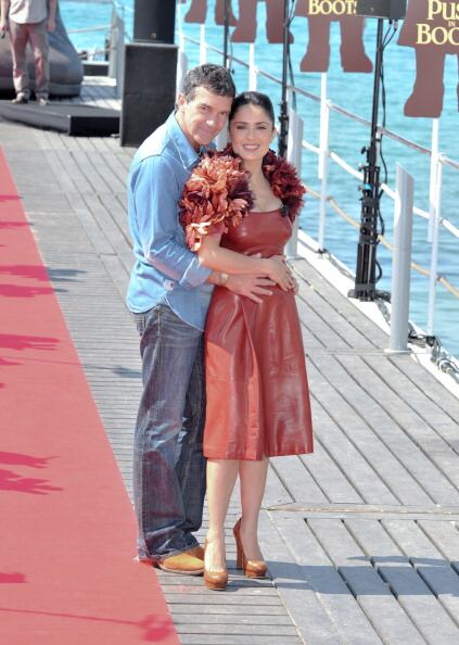Antonio Banderas and Salma Hayek en el Festival de Cannes en 201. (Getty Images)