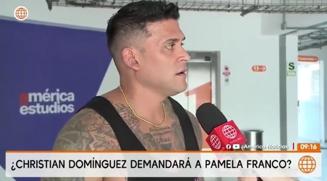Christian Domínguez habla sobre Pamela Franco.
