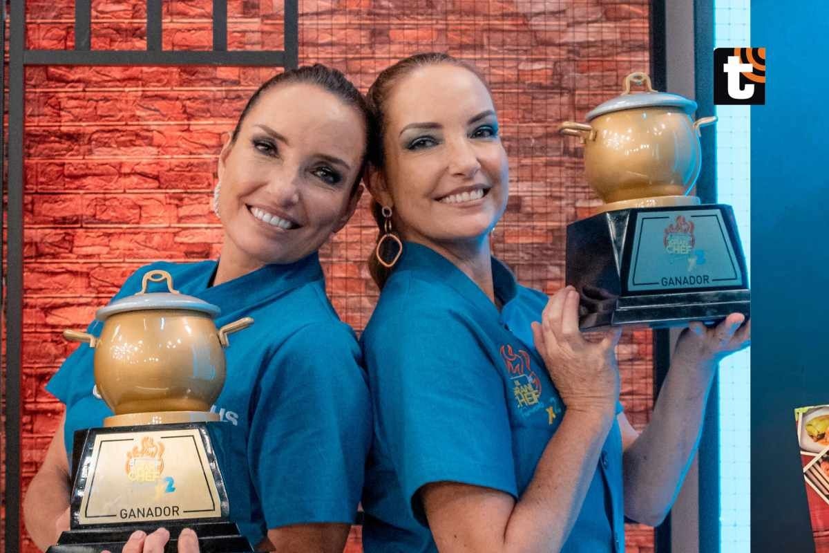 Hermanas Marisol y Celine Aguirre ganaron esta temporada de El Gran Chef Famosos x 2. (Difusión)
