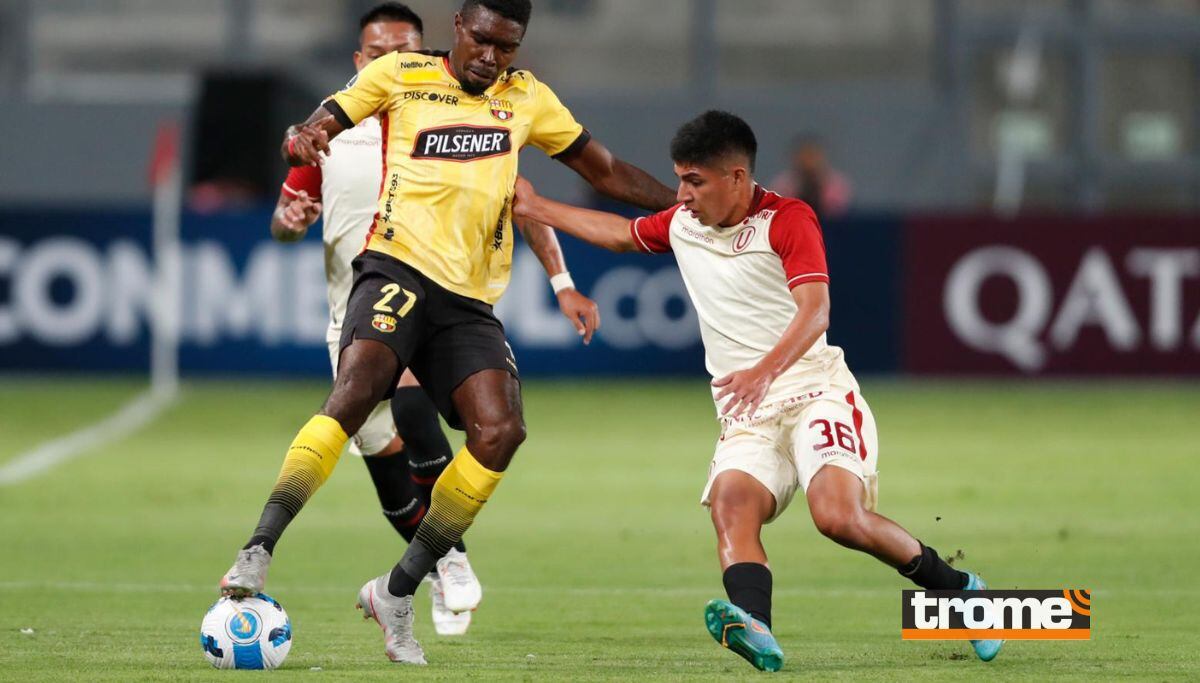 Piero Quispe enfrenta a Barcelona de Guayaquil (Foto: EFE)