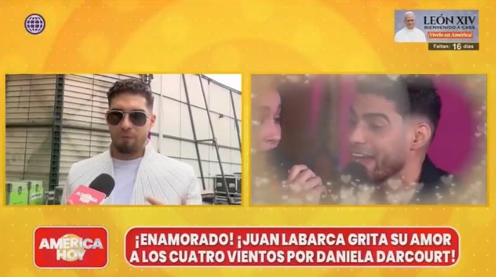 Juan Labarca, pareja de Daniela Darcourt, se confunde al decir cuántos meses de relación tienen.