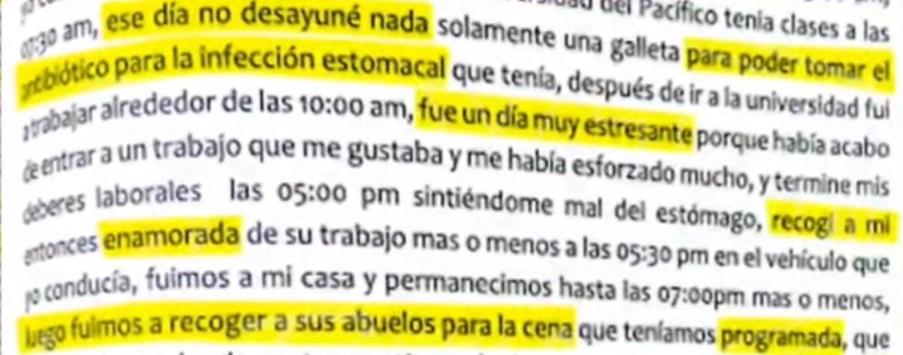 Esta versión difiere con lo que señaló inicialmente sobre su reacción tras el atropello
Captura: Magaly Tv, la firme