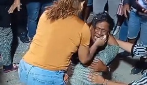 El emotivo abrazo del pescador Máximo Napa con su mamá en su regreso a Pisco | VIDEO